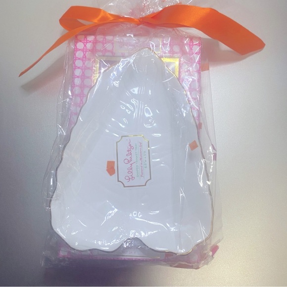 NWT Lilly Pulitzer Bundle Set Leaf Trinket Tray & 4 Pens With Assorted Patterns - Picture 8 of 15